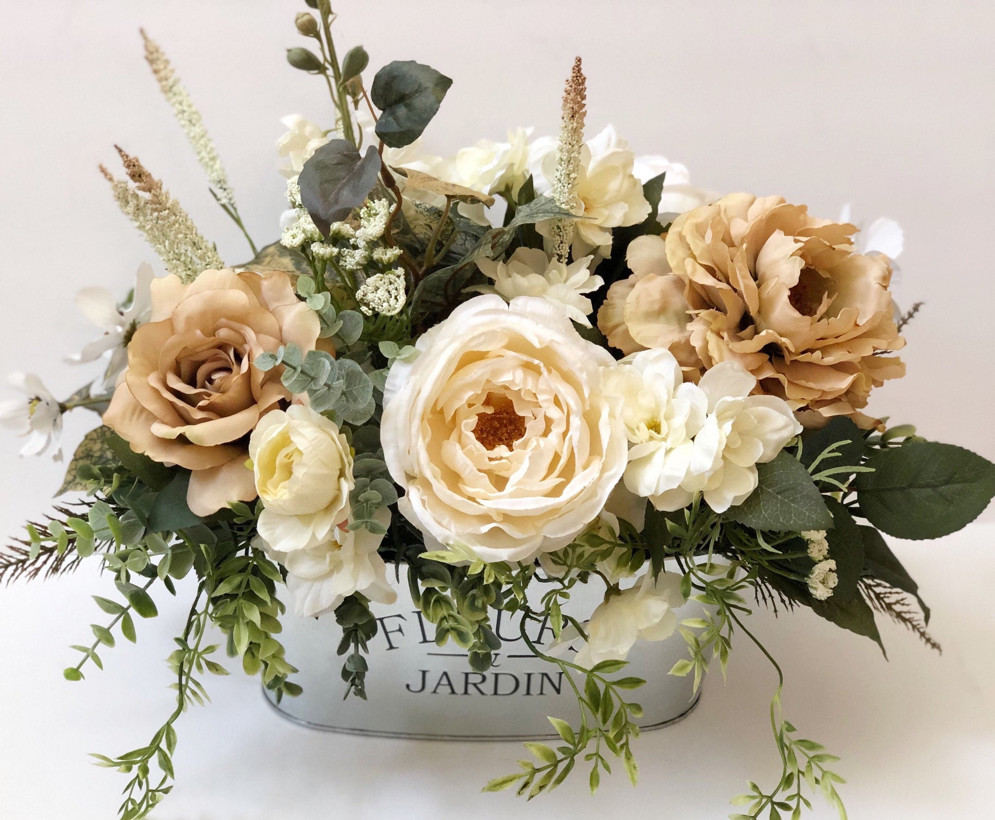 Farmhouse Shabby faux outlet flowers