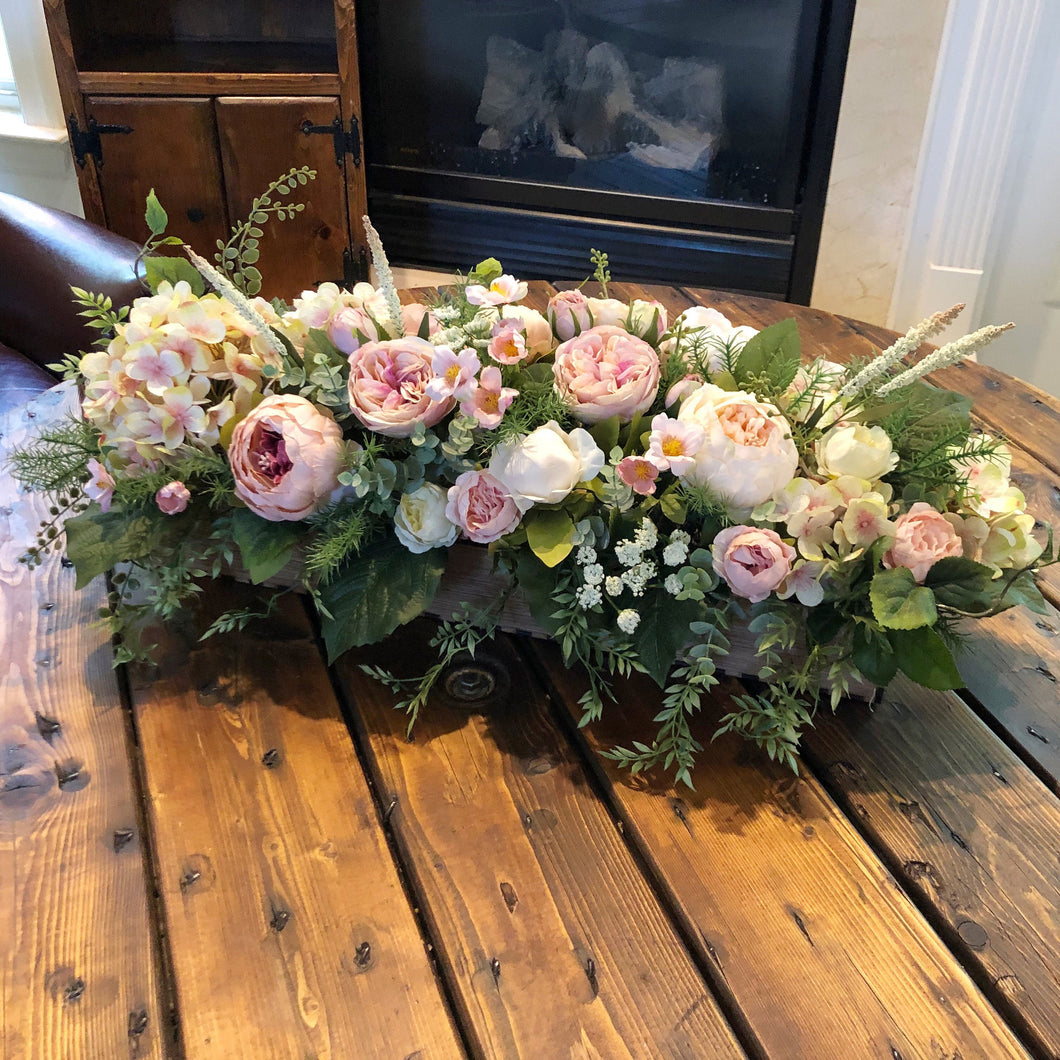 27” Blush/ Pink Floral Arrangement | Floral Arrangement | Sweetheart Table Floral Centerpiece - Wedding Flowers - Wedding Floral Centerpiece