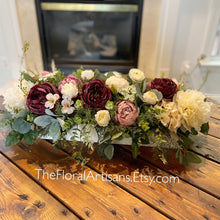 Load image into Gallery viewer, 27” Burgundy/Mauve/ Cream Faux Arrangement | Premium Faux Floral Arrangement | Wedding Flowers - Wedding Floral Centerpiece
