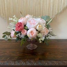 Load image into Gallery viewer, Blush/ Pink Roses Floral Arrangement - Garden Style
