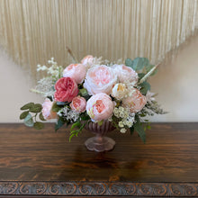 Load image into Gallery viewer, Blush/ Pink Roses Floral Arrangement - Garden Style
