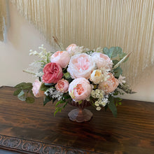 Load image into Gallery viewer, Blush/ Pink Roses Floral Arrangement - Garden Style
