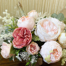 Load image into Gallery viewer, Blush/ Pink Roses Floral Arrangement - Garden Style
